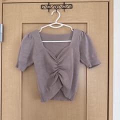 GRL 薄紫 M 半袖ニットのサムネイル