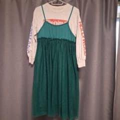 DENIM DUNGAREE ワンピース 140サイズ グリーンのサムネイル