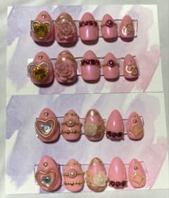 3点選んで1200円★オーロラピンク×ゴールド★アジアンオリエンタルエスニックのサムネイル
