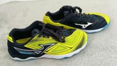 ※最終価格 Mizuno 卓球シューズ ウェーブメダル7 黒/黄緑のサムネイル