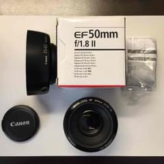 CANON EF 50mm 1:1.8 II レンズフード付 キャノン レンズのサムネイル