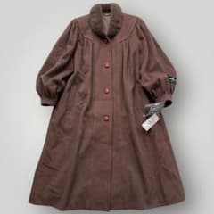 未使用品☆タグ付 カシミヤ ミンク MINK ロングコート 本毛皮 ブラウン