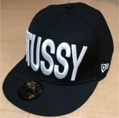 STUSSY×ニューエラ ブラック ビッグロゴ ステューシーのサムネイル