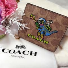 限定セール！！】COACH 財布 恐竜 レキシー シグネチャー - メルカリ