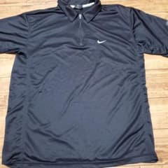 Nike 黒 ハーフジップ ポロシャツ ゴルフ - メルカリ