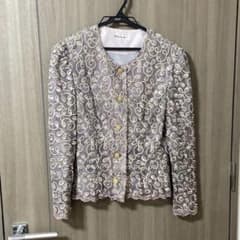 レトロ 古着 刺繍入り ピンク 長袖ブラウスのサムネイル