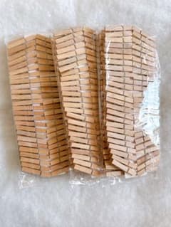 木製クリップ 約150個 3パック入りのサムネイル