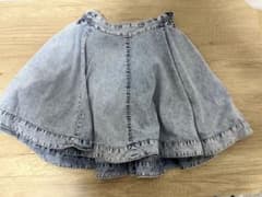 【美品】RETRO GIRL ケミカルウォッシュ デニムフレアスカート M