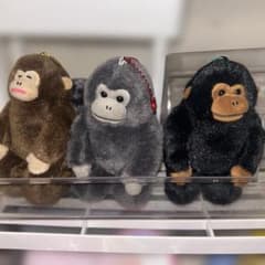 ゴリラ ぬいぐるみ マスコット 3体セットのサムネイル