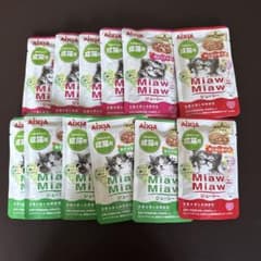 AIXIA♡着色料•発色剤不使用☆ミャウミャウ3種類12袋☆成猫用⭐︎総合栄養食のサムネイル