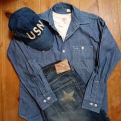 希少 SUGAR CANE シュガーケーン USA製 シャンブレーシャツのサムネイル