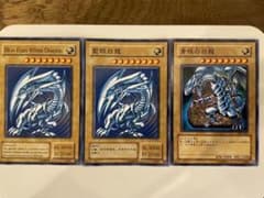 遊戯王 青眼の白龍　ブルーアイズ・ホワイト・ドラゴン　ノーマル三種類のサムネイル