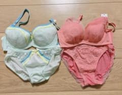 ブラジャーショーツセット D65 ミントグリーン・ピンク トリンプ アモスタイルのサムネイル