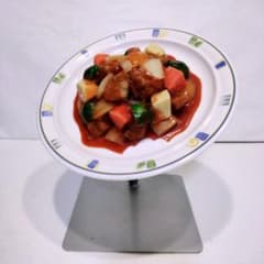 食品サンプル　酢豚　中華料理店　台付　インテリア　雑貨　飾り　料理サンプル 食品サンプル 酢豚 中華料理店 台付 インテリア 雑貨 飾り 料理