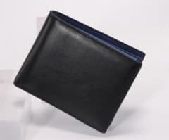 Anti-skimming bifold wallet, high-quality black, compact men's wallet