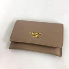 PRADA プラダ サフィアーノ レザー 三つ折り 財布 ベージュ コンパクト