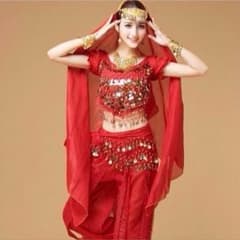 ハロウィン 踊り子 コスプレ 衣装 女性 アニメ 童話 新品 赤のサムネイル