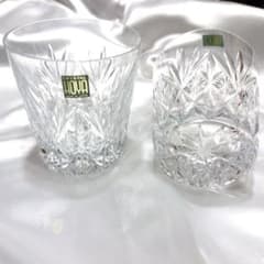 HOYA クリスタル 菊底 カット ロックグラス 江戸切子 2個セット - メルカリ
