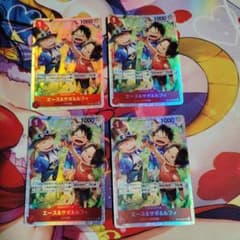 ワンピースカードゲーム エース＆サボ＆ルフィ 4枚セット - メルカリ