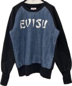 エヴィス EVISU ロゴ インディゴ 切替 トレーナー 40 - メルカリ