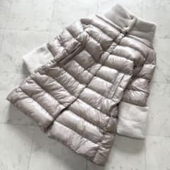 【美品】HERNO ヘルノ ダウン エコ ファー 切替 ドッキング ベージュ 美品】HERNO ヘルノ ダウン エコ ファー 切替 ドッキング ベージュ