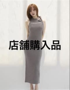 andmary Mary logo long dress gray - メルカリ