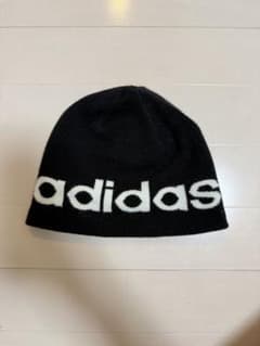 adidas 黒 ニット帽 ビーニーのサムネイル