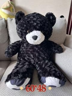 黒いクマのぬいぐるみ 60*48cmのサムネイル