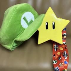 ユニバスターポップコーンバケツ ルイージぬいぐるみハット 2点セット