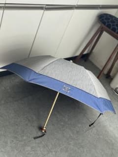 CELINE セリーヌ 折り畳み日傘　晴雨兼用　ブルー＆グレー