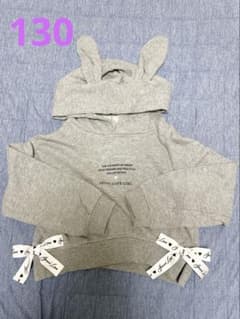 Jenni love うさ耳パーカー 130 ショート丈のサムネイル