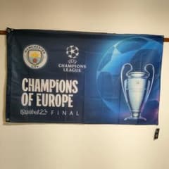 マンチェスター・シティ UEFAチャンピオンズリーグ フラッグ マンチェスター・シティ UEFAチャンピオンズリーグ フラッグ - メルカリ