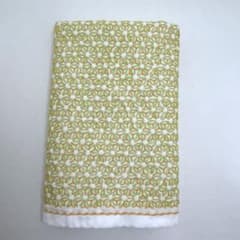 刺し子 ふきん 一目麻の葉 山吹×若草色のサムネイル