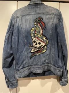 DIESEL ディーゼル　デニムジャケット Gジャン 刺繍　Mサイズ DIESEL ディーゼル デニムジャケット Gジャン 刺繍 Mサイズ - メルカリ