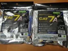 LANケーブル（10G、cat7A、0.2m＋0.4m）のサムネイル