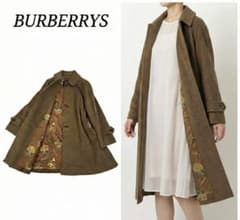 J532 美品 バーバリー アンゴラ コート 希少 9AR 総柄 レディース J532 美品 バーバリー アンゴラ コート 希少 9AR 総柄 レディース