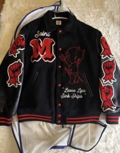 スリップノット【M】ブルゾン スタンドカラー ロゴ 黒赤 ロック お出かけ Saint Mxxxxxx スタジャン ブラック レッド セイントマイケル - メルカリ