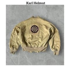 ☆ カールヘルム ピンクハウス ダーツ 刺繍ロゴ ブルゾン MA-1