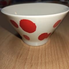 赤ドット柄 お茶碗