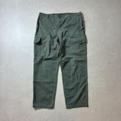 オリーブグリーン BDUタイプ カーゴパンツ W40相当ヘリンボーンツイル