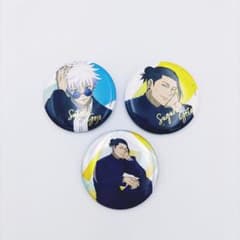 呪術廻戦 懐玉・玉折 ~rest~ PLAZA 缶バッジ 箔押し 五条悟 夏油傑