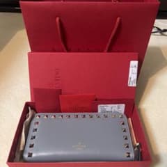 値下げ交渉可能！！VALENTINO 長財布 グレー - メルカリ