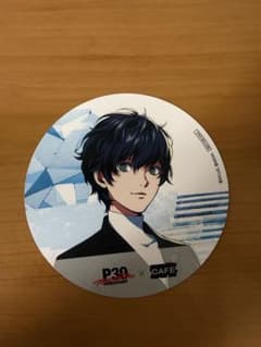 ペルソナ30th アトレ　缶バッジ　雨宮蓮 ペルソナ 30th ハラカド 洒落カフェ コラボ コースター 雨宮蓮 P5