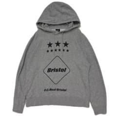 Bristol 美品 パーカ フーディ ロゴ エンブレム S グレー スター 星