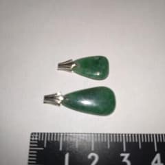 糸魚川産　翡翠 ペンダントトップ　シルバー　２個セット　合計２，１ｇ