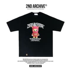 RAVVIコラボ ギャングスターピンクラビ オーバーサイズ半袖Tシャツのサムネイル