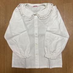 ブラウス　白　女の子　100   日本製　入園式のサムネイル