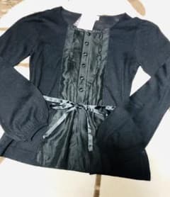 黒薄手ニットトップス  セレクトショップ購入のサムネイル