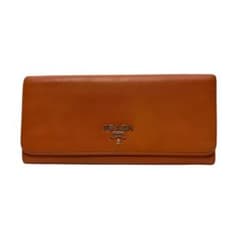 4542 PRADA プラダ 長財布 サフィアーノレザー オレンジ フラップ