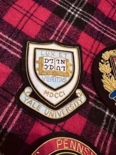 値引アイビーリーグ校章エール大学、アメリカ東部8大学の金モール